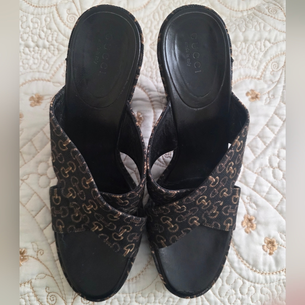 Gucci Black Women's Heeled Sandals - Picture 3 of 12